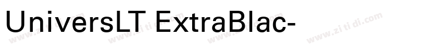 UniversLT ExtraBlac字体转换